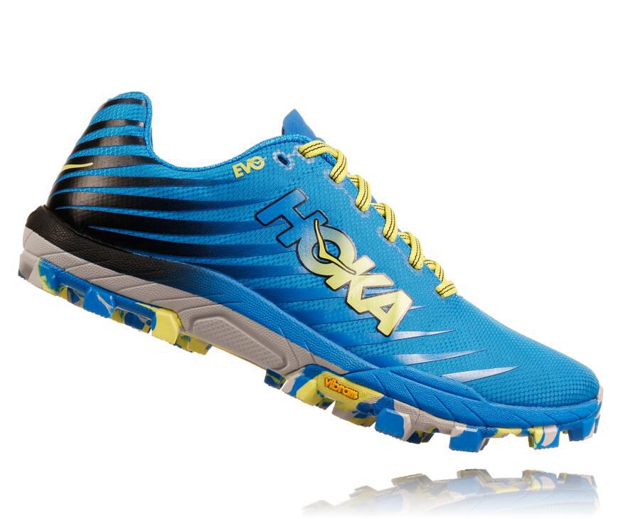 Hoka One One Trail Schoenen Dames - Evo Jawz - Blauw - JI5439867